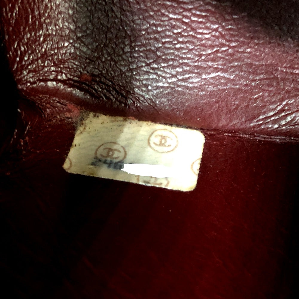 CHANEL Shoulder Bag leather black WChain Deca Trasse 34 Women Used Authentic