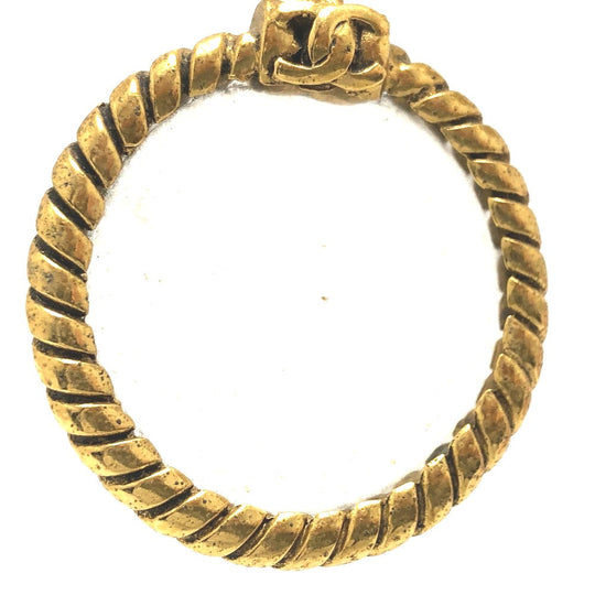 CHANEL Necklace metal gold vintage Loupe Women Used Authentic