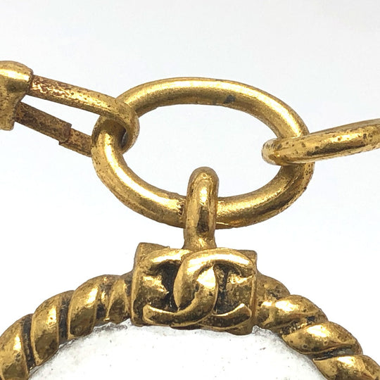 CHANEL Necklace metal gold vintage Loupe Women Used Authentic