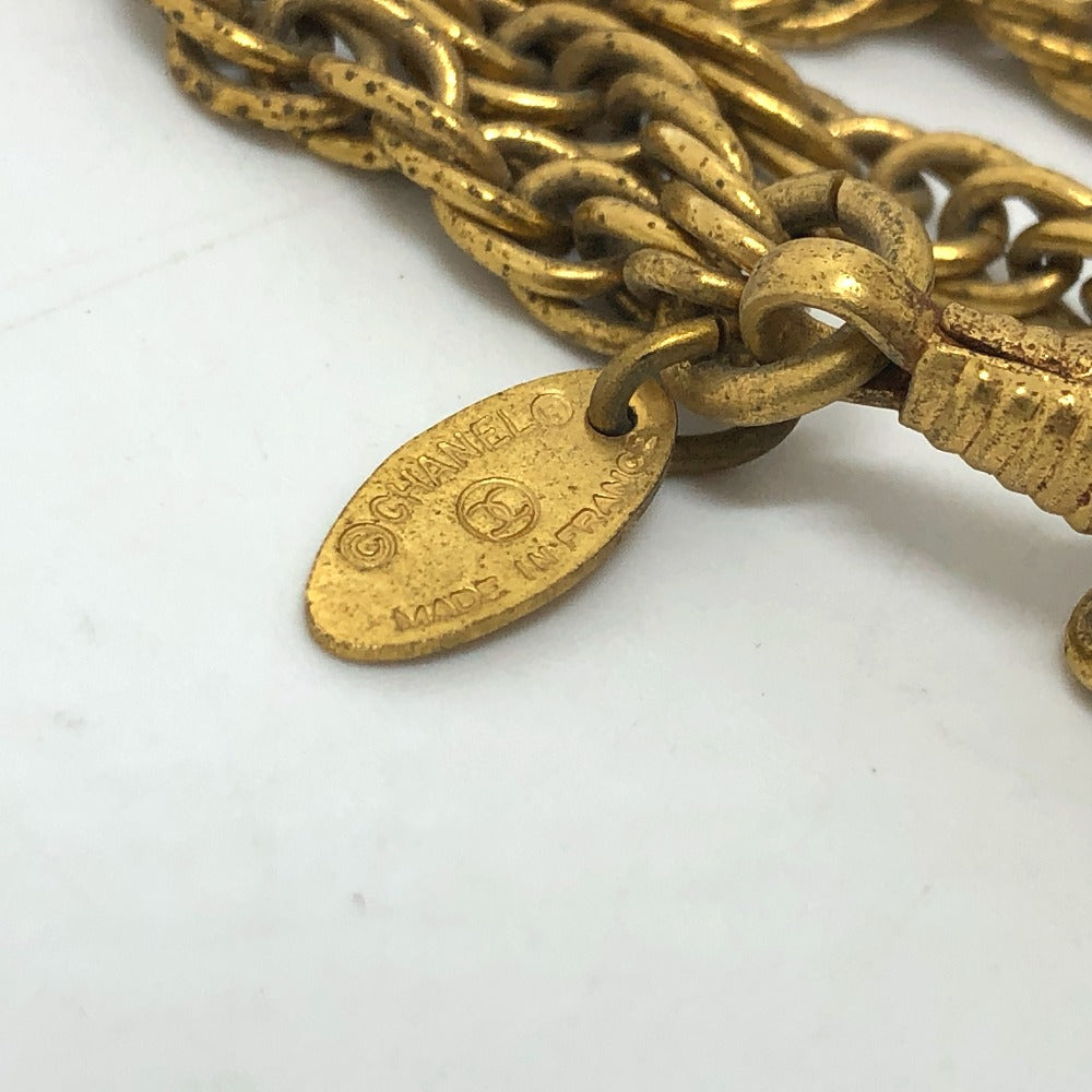 CHANEL Necklace metal gold vintage Loupe Women Used Authentic