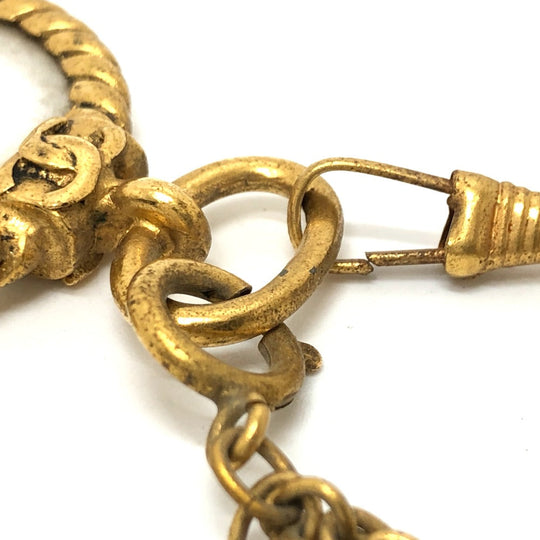 CHANEL Necklace metal gold vintage Loupe Women Used Authentic