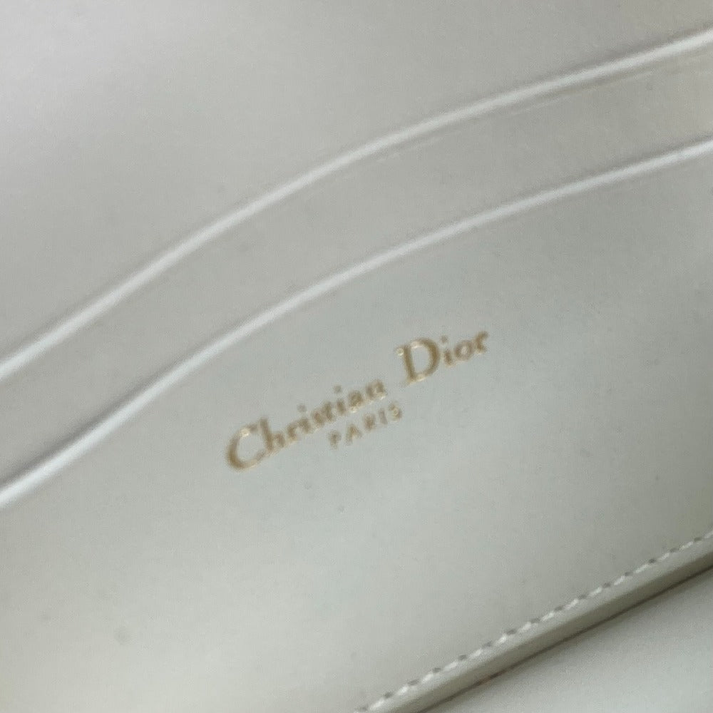 Dior Shoulder Bag S0977ONMJ lambskin white Crossbody Chain Bag Lady Dior Phone Pouch Women Used Authentic