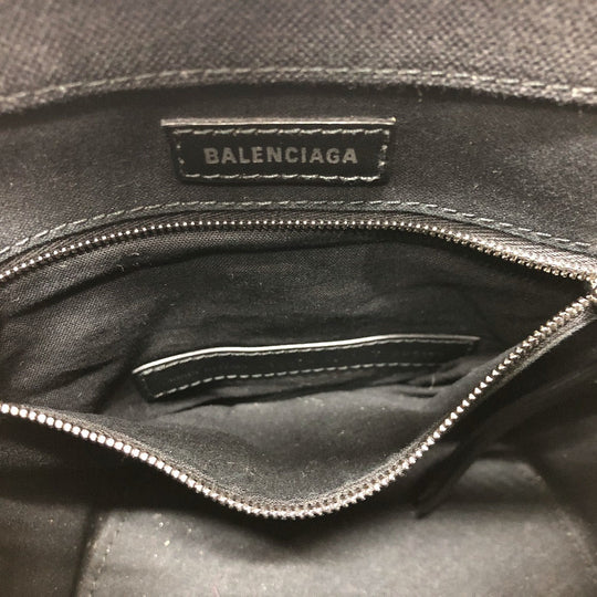 BALENCIAGA Handbag 619979 canvas black Wave XS Women Used Authentic
