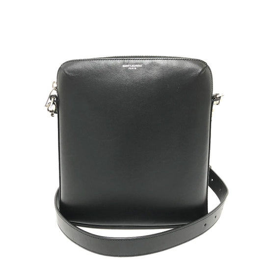 SAINT LAURENT PARIS Shoulder Bag leather black logo unisex(Unisex) Used Authentic