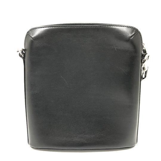SAINT LAURENT PARIS Shoulder Bag leather black logo unisex(Unisex) Used Authentic