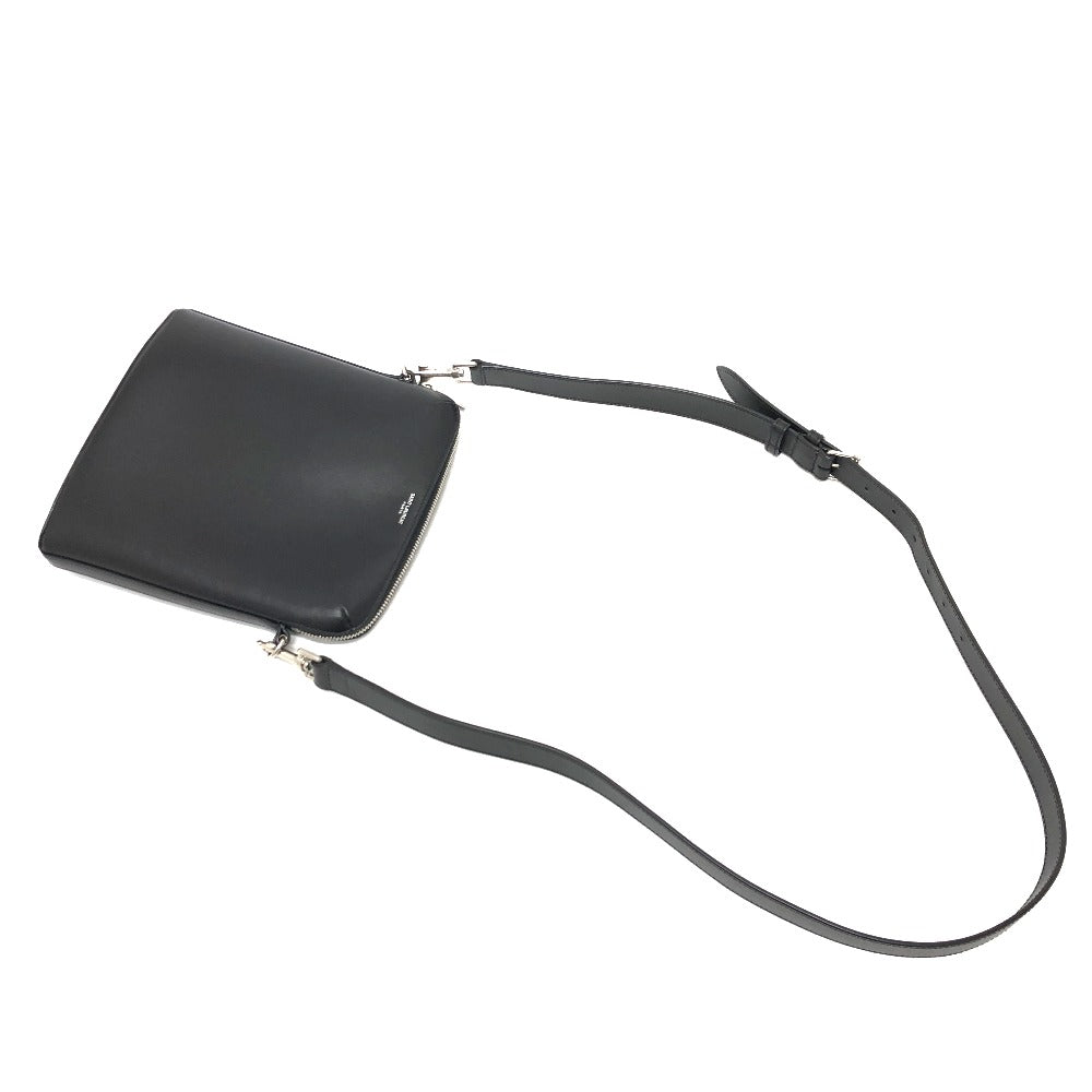 SAINT LAURENT PARIS Shoulder Bag leather black logo unisex(Unisex) Used Authentic