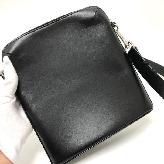 SAINT LAURENT PARIS Shoulder Bag leather black logo unisex(Unisex) Used Authentic