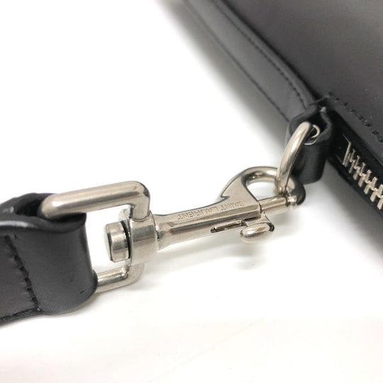 SAINT LAURENT PARIS Shoulder Bag leather black logo unisex(Unisex) Used Authentic