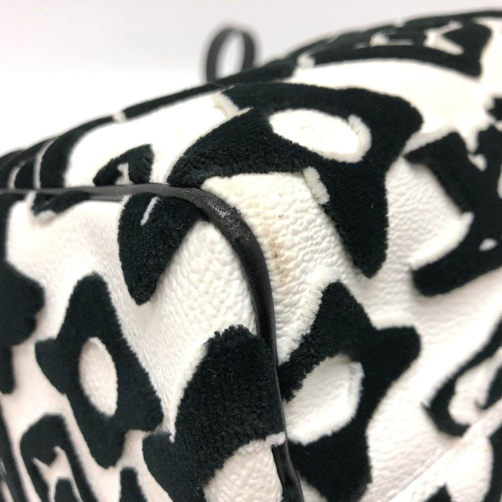 LOUIS VUITTON Boston Duffel bag M45563 leather White x black Tufted Monogram Canvas VxUF Speedy bandouliere 25 Women Used Authentic