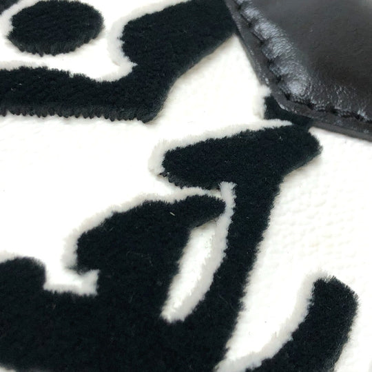 LOUIS VUITTON Boston Duffel bag M45563 leather White x black Tufted Monogram Canvas VxUF Speedy bandouliere 25 Women Used Authentic