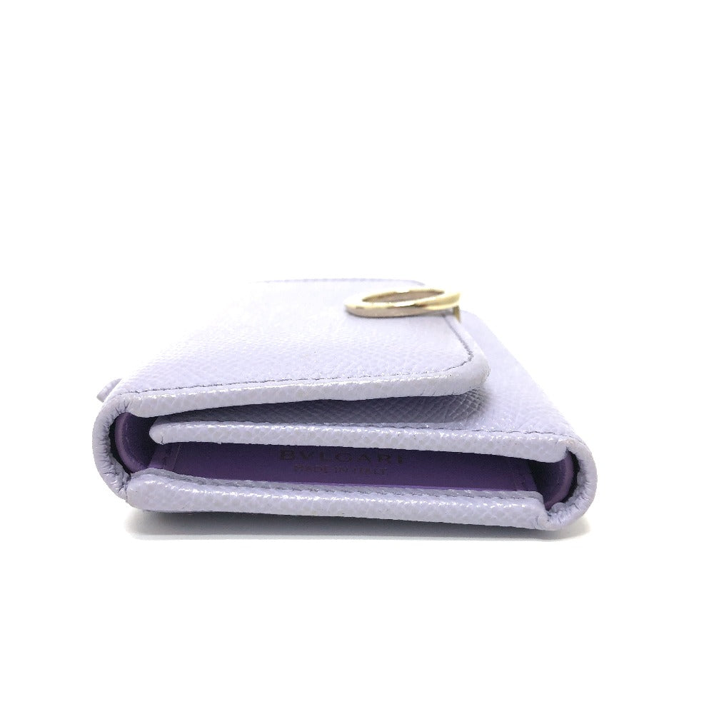 BVLGARI Trifold wallet 289369 leather purple Bulgari Bulgari Women Used Authentic