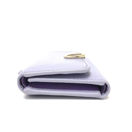 BVLGARI Trifold wallet 289369 leather purple Bulgari Bulgari Women Used Authentic