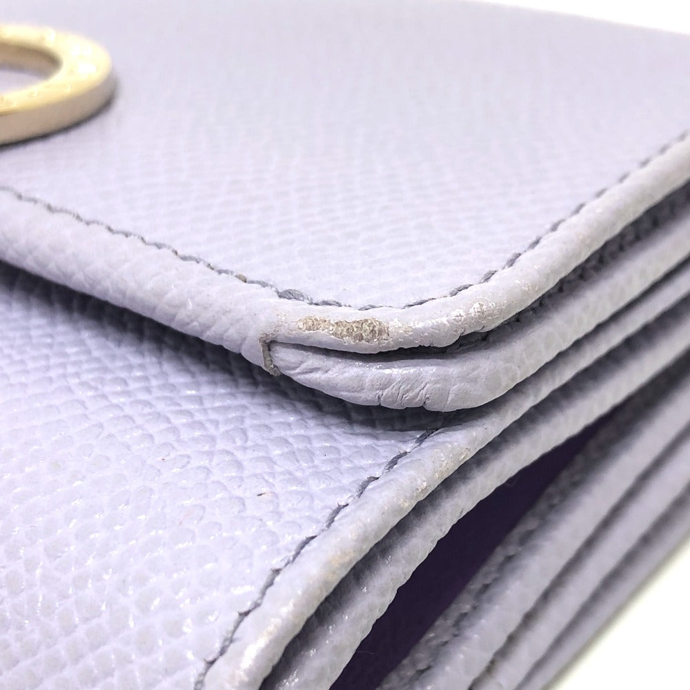 BVLGARI Trifold wallet 289369 leather purple Bulgari Bulgari Women Used Authentic