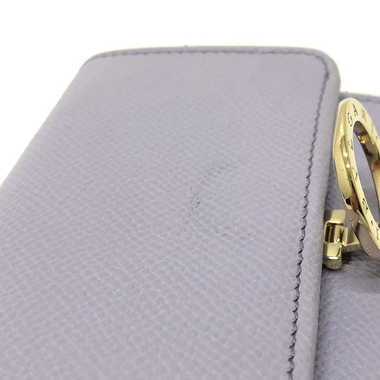 BVLGARI Trifold wallet 289369 leather purple Bulgari Bulgari Women Used Authentic