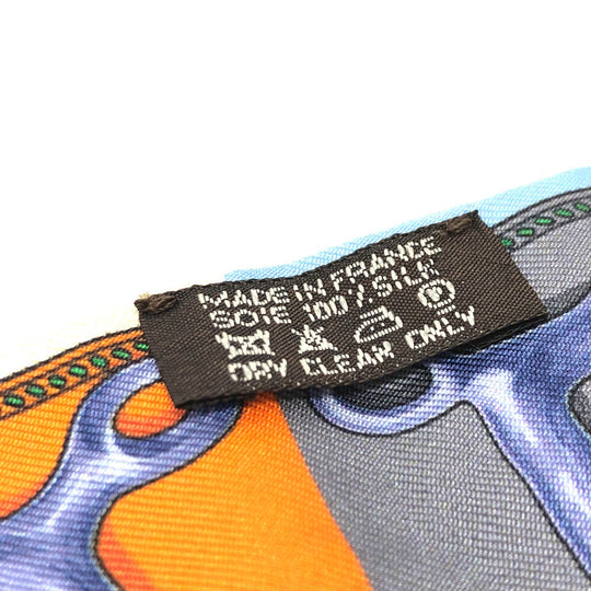 HERMES scarf silk multicolor Attelage Attrage Buckle Women Used Authentic