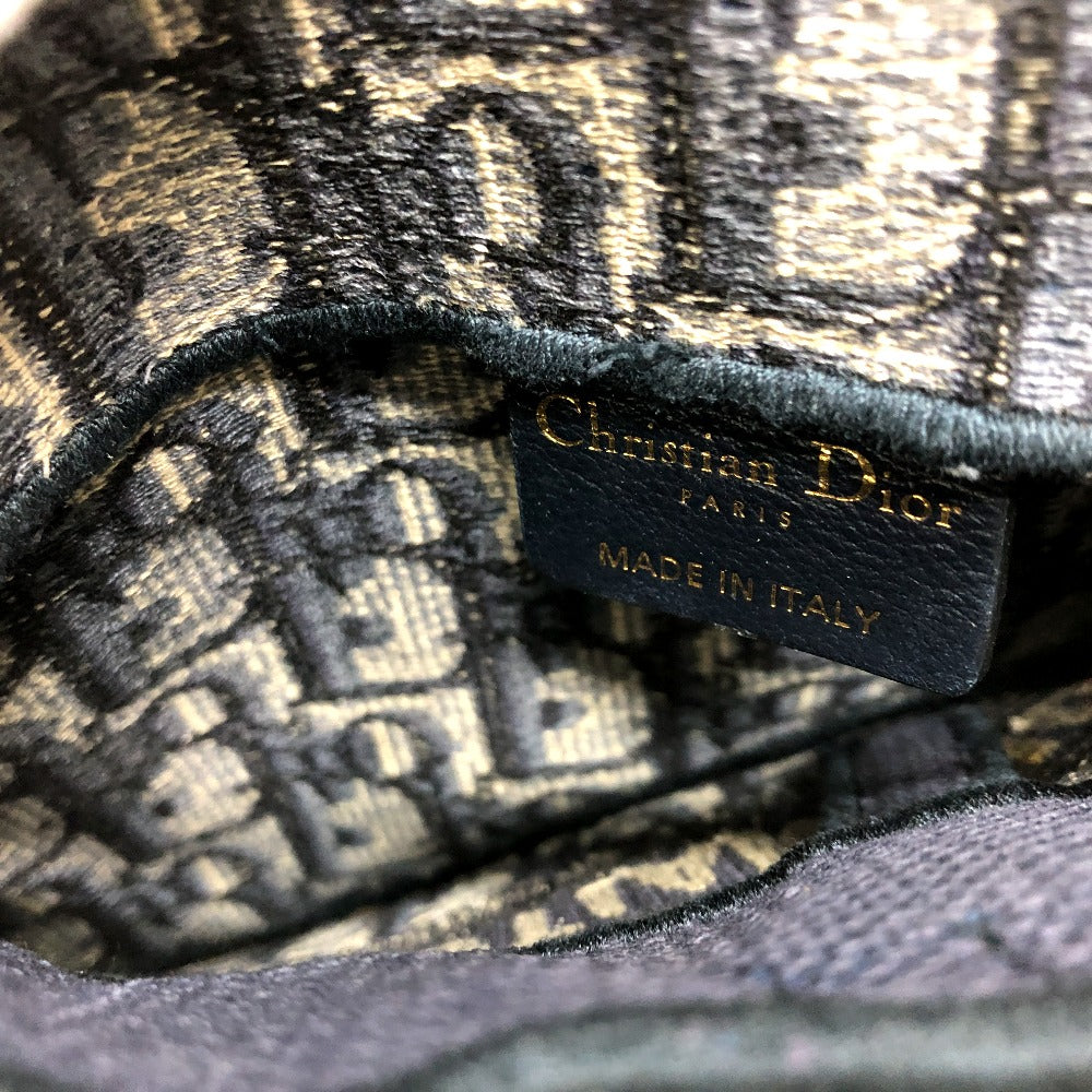Dior Waist bag S5632CRIW Jacquard Navy saddle Women Used Authentic