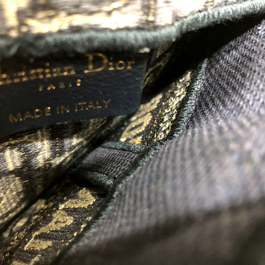 Dior Waist bag S5632CRIW Jacquard Navy saddle Women Used Authentic