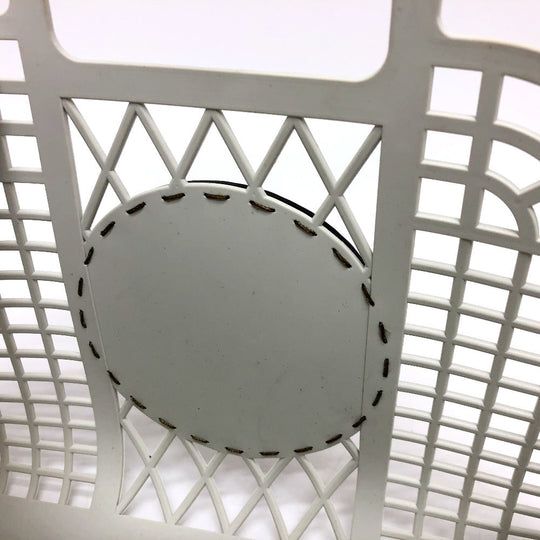 FENDI Handbag 8BH388 Rubber, Leather white Basket small