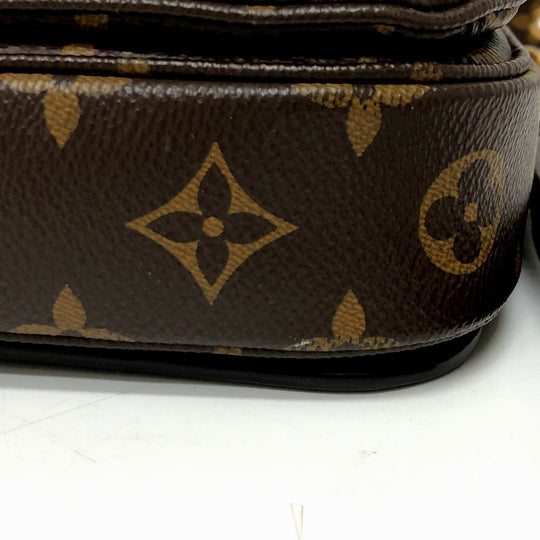 LOUIS VUITTON Handbag M43991 Monogram canvas Brown Pochette Metis MM Women Used Authentic