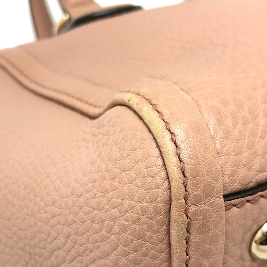 GUCCI Handbag 282307 leather pink beige Soho Interlocking G Women Used Authentic