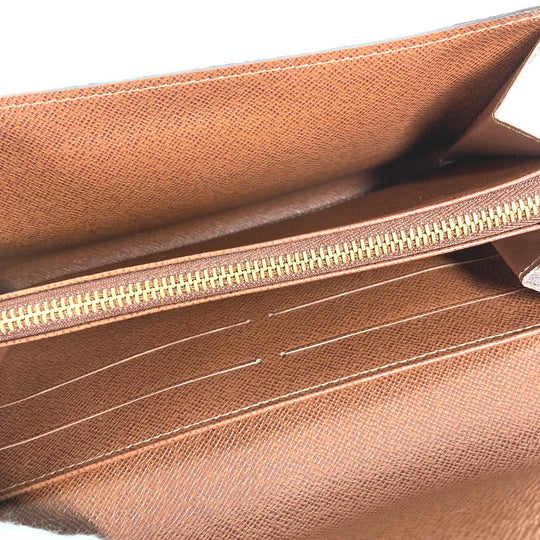 LOUIS VUITTON Long Wallet Purse M61726 Monogram canvas Brown Monogram Portomon Credit Women Used Authentic