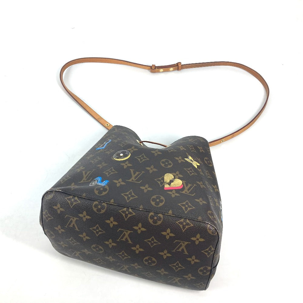 LOUIS VUITTON Shoulder Bag M44369 Monogram canvas Brown Monogram Love Block Neonoe Women Used Authentic