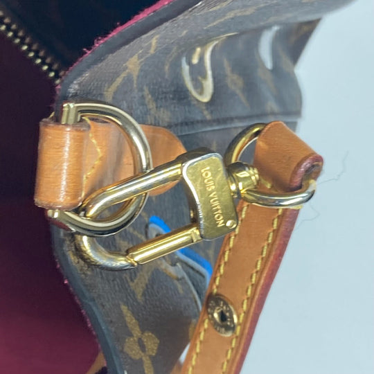 LOUIS VUITTON Shoulder Bag M44369 Monogram canvas Brown Monogram Love Block Neonoe Women Used Authentic