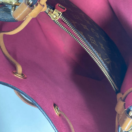 LOUIS VUITTON Shoulder Bag M44369 Monogram canvas Brown Monogram Love Block Neonoe Women Used Authentic