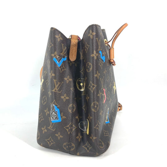 LOUIS VUITTON Shoulder Bag M44369 Monogram canvas Brown Monogram Love Block Neonoe Women Used Authentic