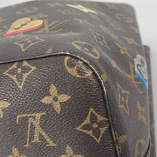 LOUIS VUITTON Shoulder Bag M44369 Monogram canvas Brown Monogram Love Block Neonoe Women Used Authentic