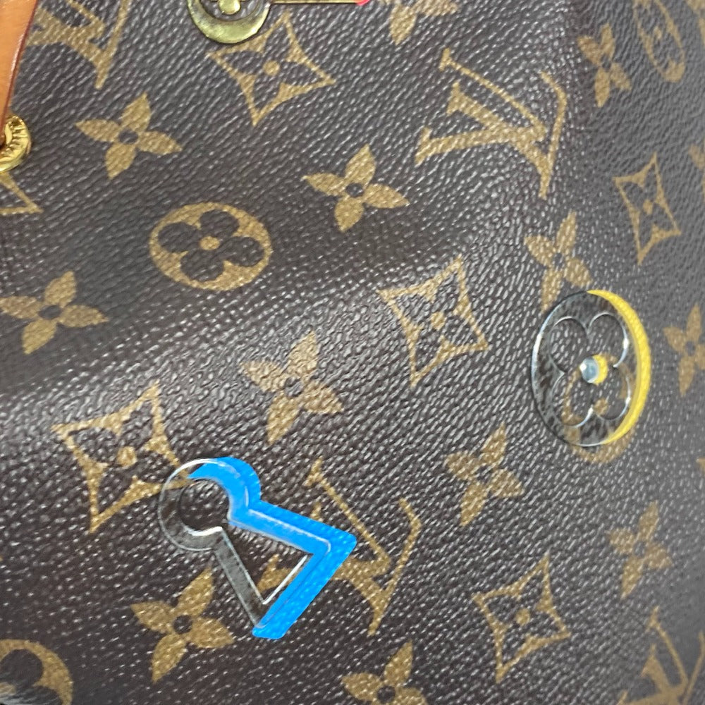 LOUIS VUITTON Shoulder Bag M44369 Monogram canvas Brown Monogram Love Block Neonoe Women Used Authentic