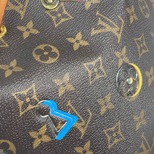 LOUIS VUITTON Shoulder Bag M44369 Monogram canvas Brown Monogram Love Block Neonoe Women Used Authentic