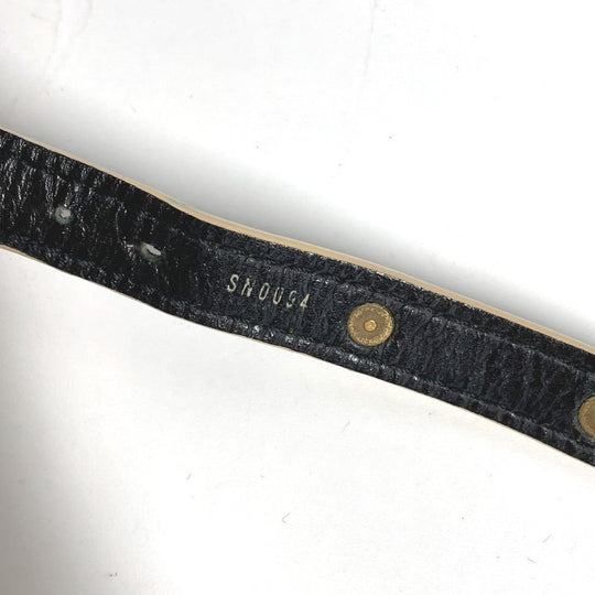 LOUIS VUITTON bracelet M91844 Suhari leather black Suhari studs brasserie double tour Women Used Authentic