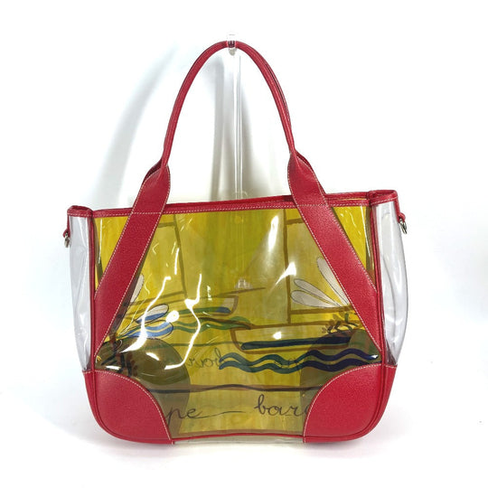 PRADA Shoulder Bag Plastics, Leather Red Plastics Bags logo Women Used Authentic