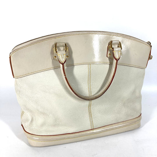LOUIS VUITTON Handbag M91874 Suhari leather white Suhari LockitMM