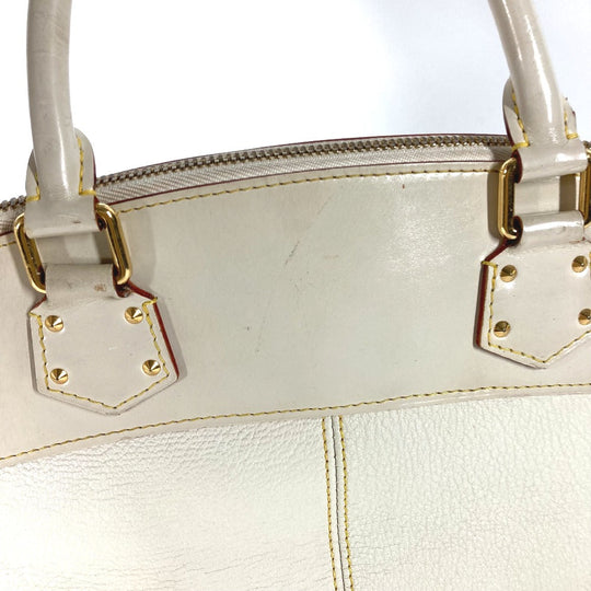 LOUIS VUITTON Handbag M91874 Suhari leather white Suhari LockitMM