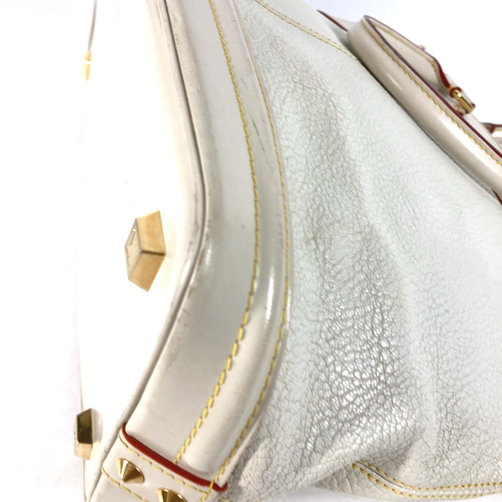 LOUIS VUITTON Handbag M91874 Suhari leather white Suhari LockitMM