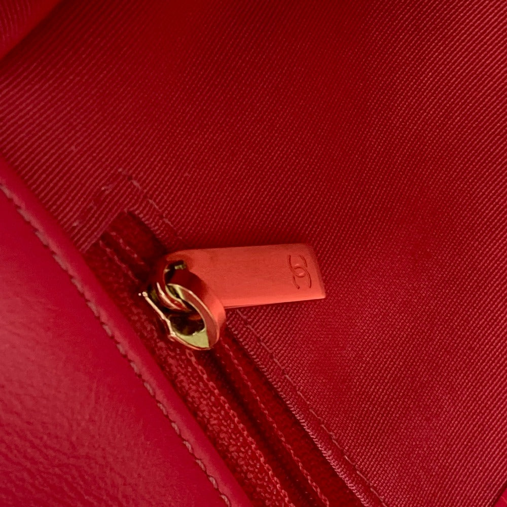 CHANEL Shoulder Bag leather pink Round Chain CC COCO Mark Women Used Authentic