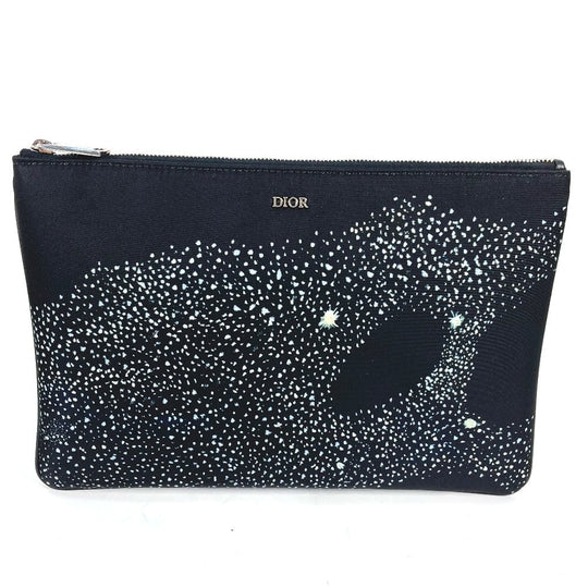 Dior Clutch bag Nylon black Pouch Kenny Scharf collaboration mens Used Authentic