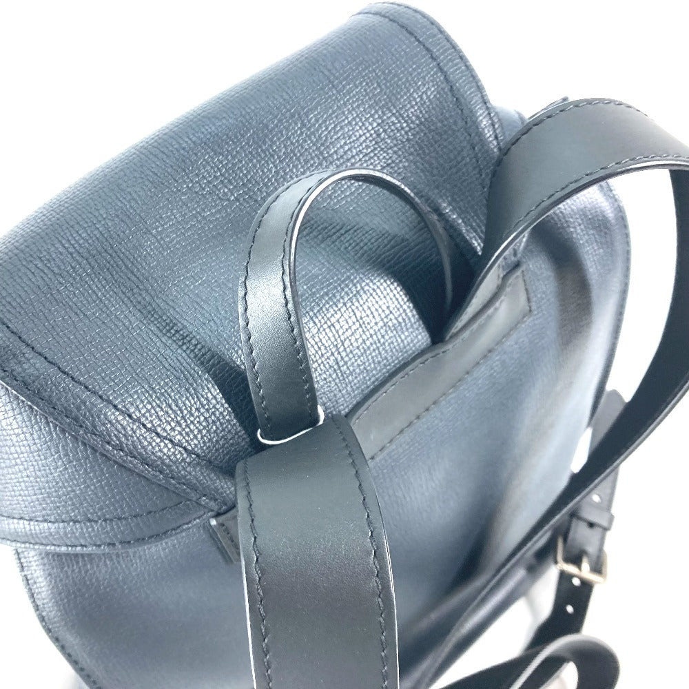 LOUIS VUITTON Backpack M54960 Utah leather Navy Utah Canyon Backpack mens Used Authentic