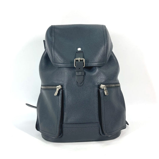 LOUIS VUITTON Backpack M54960 Utah leather Navy Utah Canyon Backpack mens Used Authentic