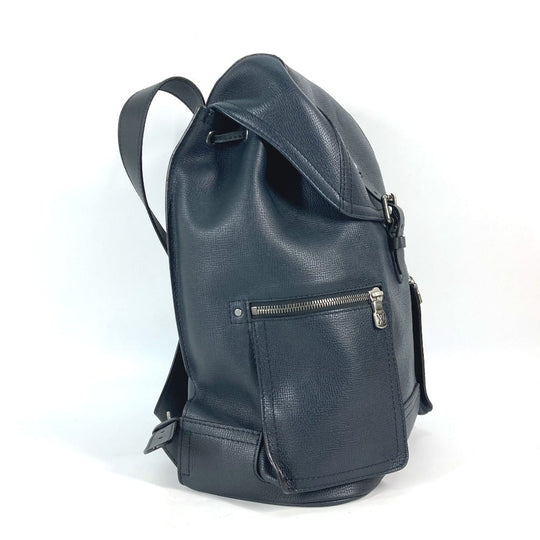 LOUIS VUITTON Backpack M54960 Utah leather Navy Utah Canyon Backpack mens Used Authentic