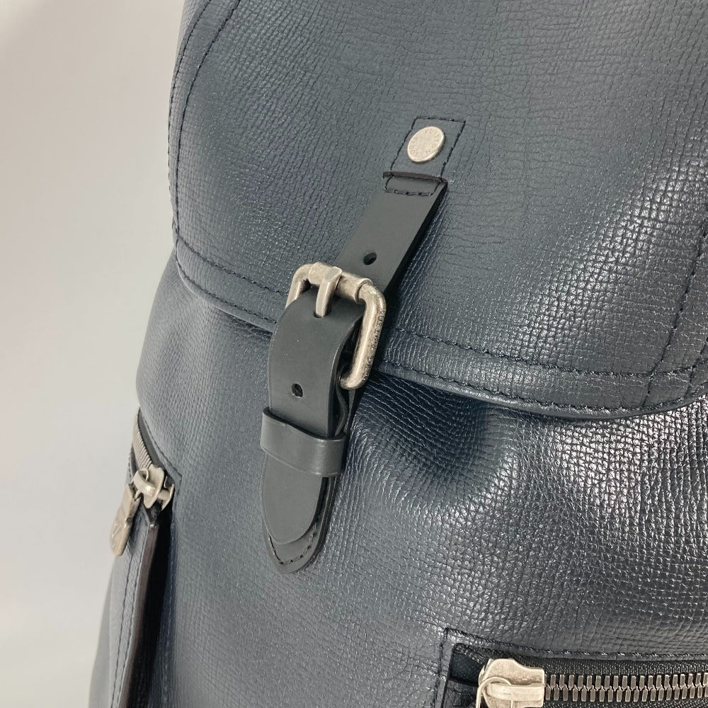 LOUIS VUITTON Backpack M54960 Utah leather Navy Utah Canyon Backpack mens Used Authentic