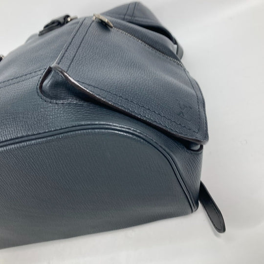 LOUIS VUITTON Backpack M54960 Utah leather Navy Utah Canyon Backpack mens Used Authentic