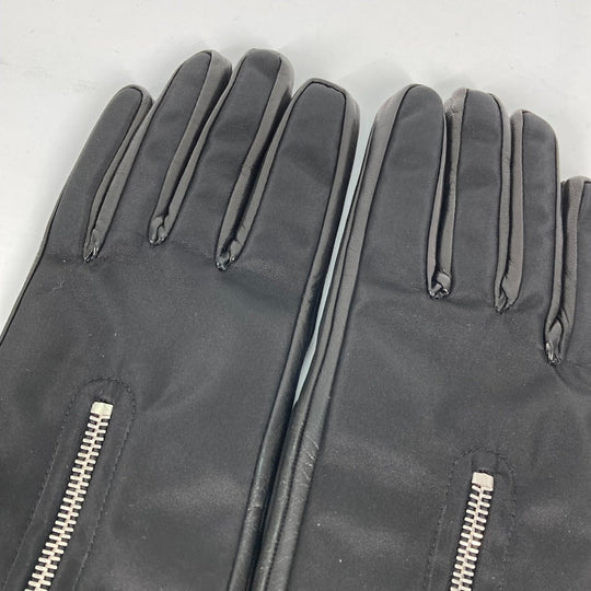 PRADA gloves lambskin black Glove mens 8 Used Authentic