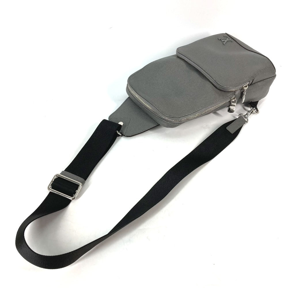 LOUIS VUITTON Sling bag M30951 Taiga Leather gray Taiga Avenue Sling Bag mens Used Authentic