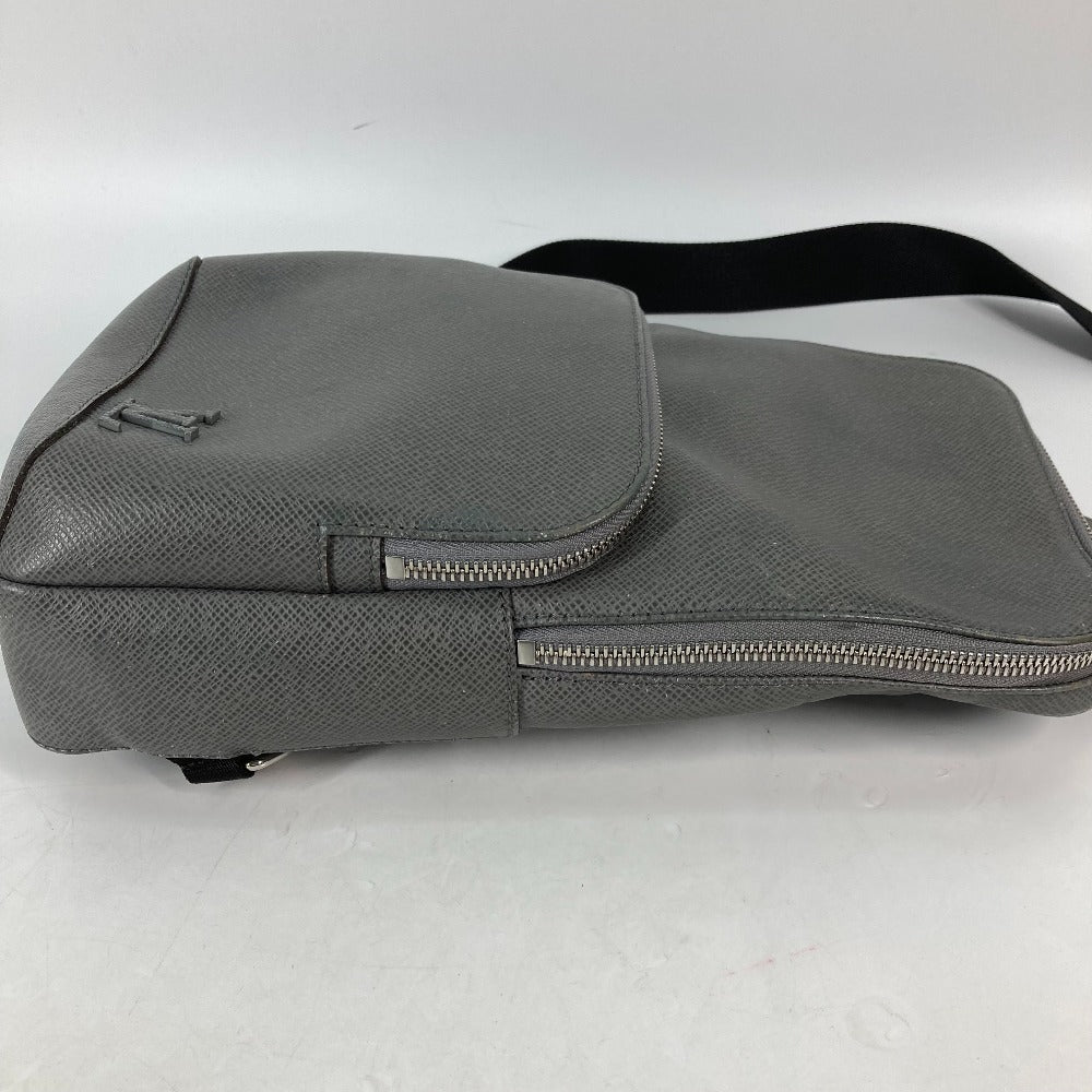 LOUIS VUITTON Sling bag M30951 Taiga Leather gray Taiga Avenue Sling Bag mens Used Authentic