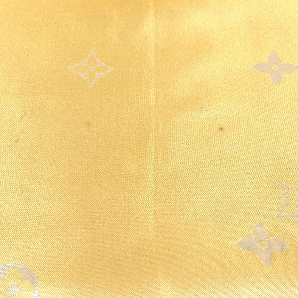 LOUIS VUITTON shawl silk yellow Monogram Women Used Authentic
