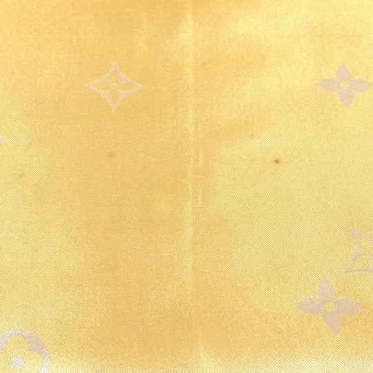 LOUIS VUITTON shawl silk yellow Monogram Women Used Authentic