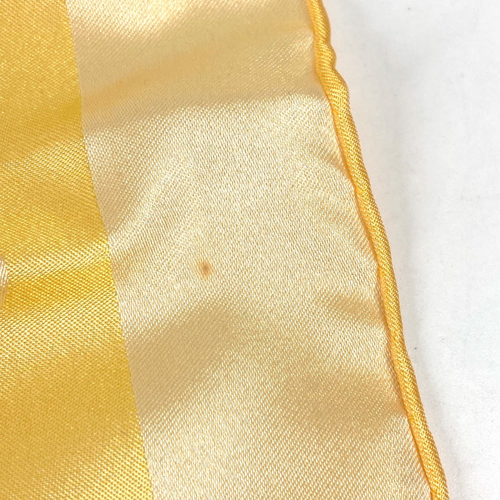LOUIS VUITTON shawl silk yellow Monogram Women Used Authentic